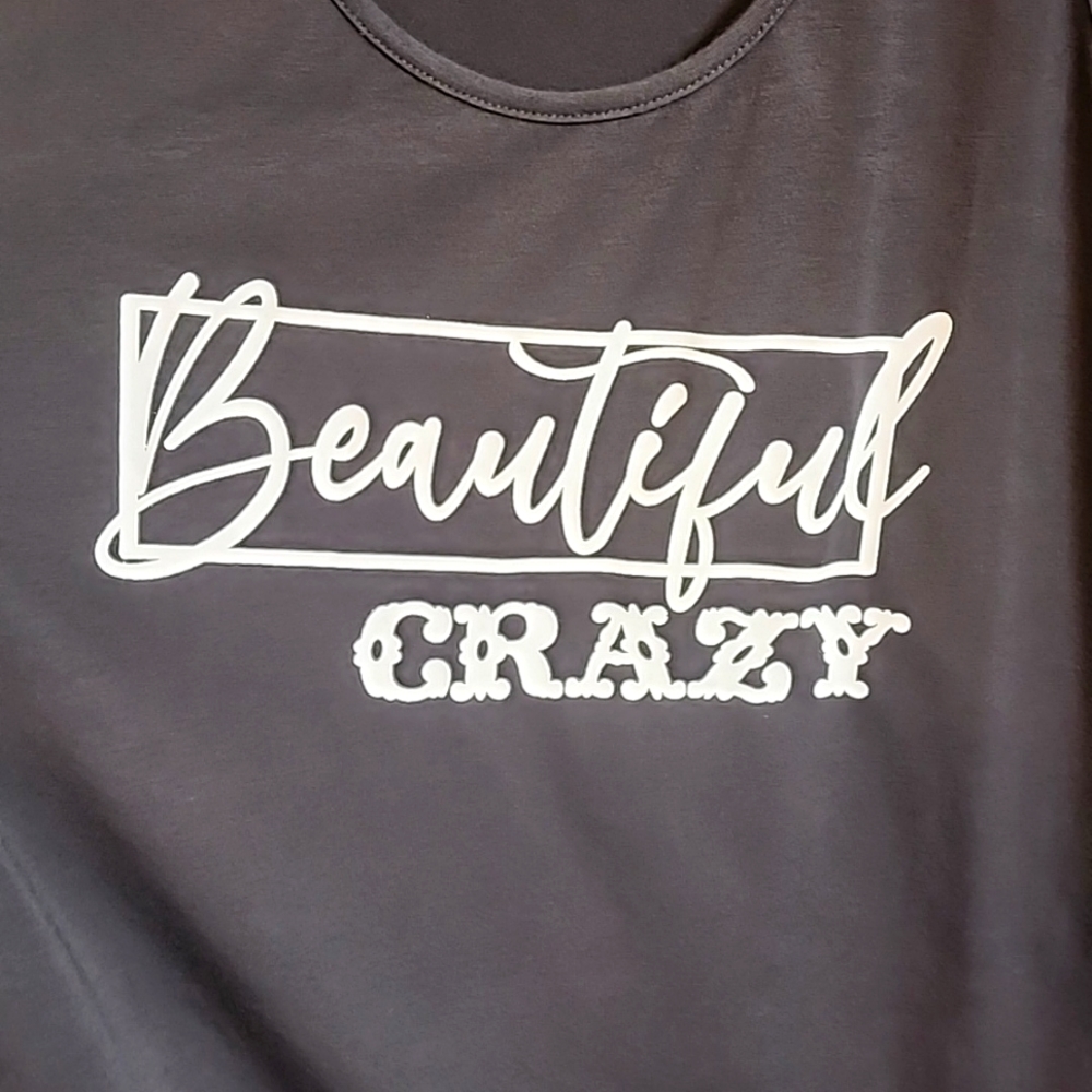 Black Tank Top Beautiful Crazy